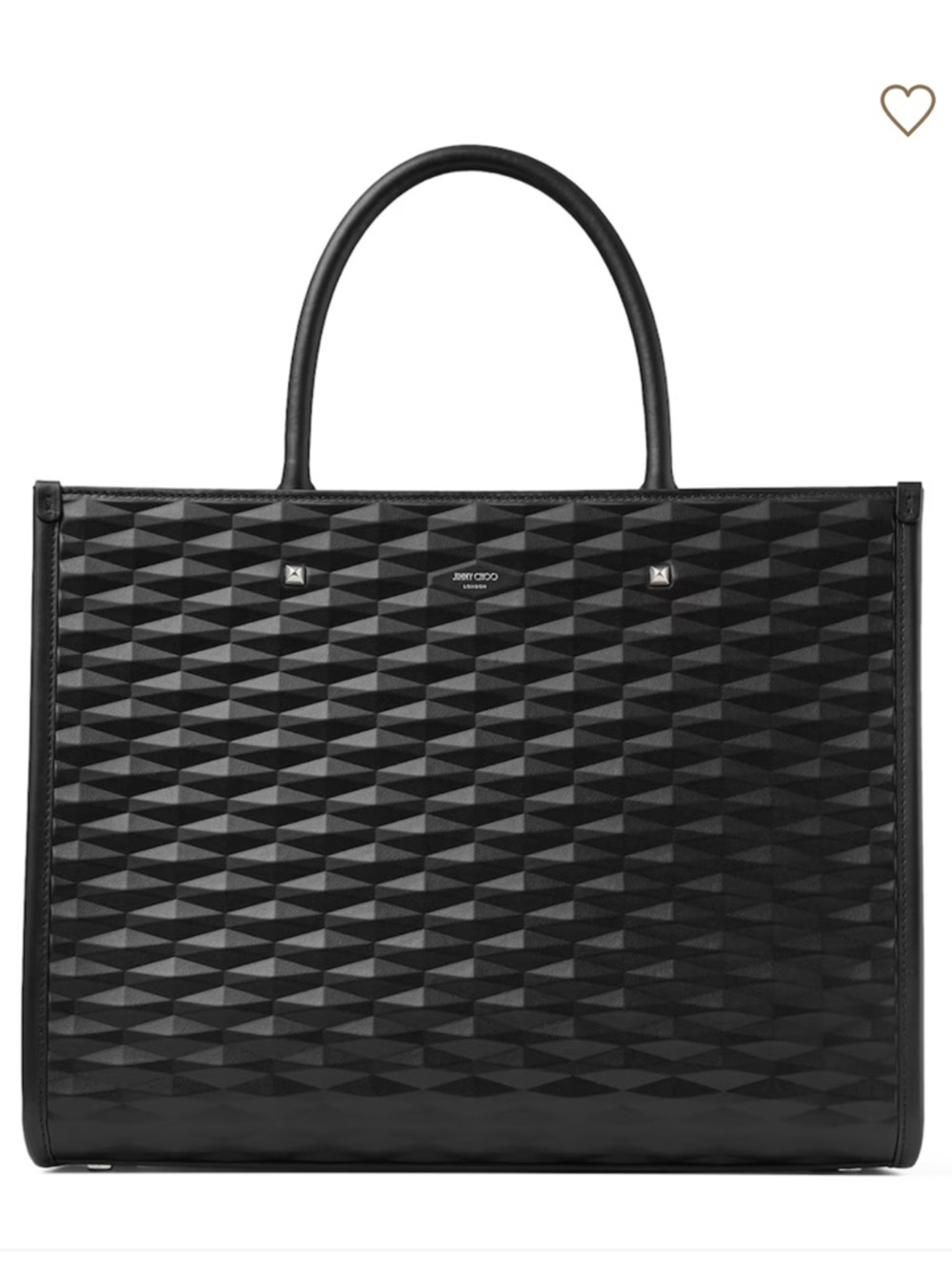 Jimmy Choo Black Geometric Quilted Tote